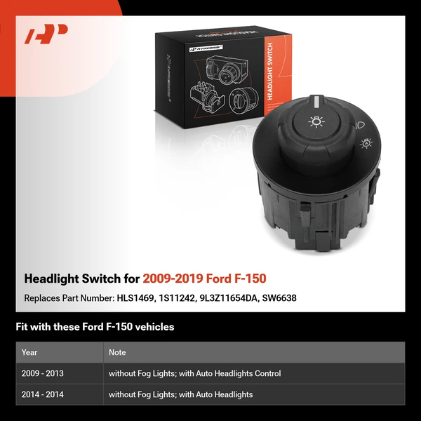 Headlight Switch for 2009-2019 Ford F-150
