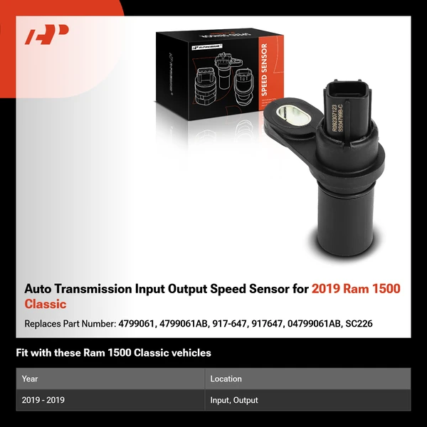 Auto Transmission Input Output Speed Sensor for 2019 Ram 1500 Classic