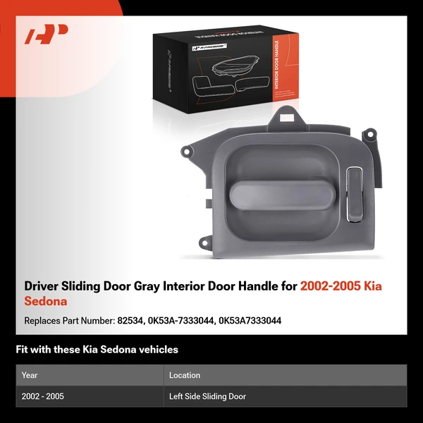 Driver Sliding Door Gray Interior Door Handle for 2002-2005 Kia Sedona
