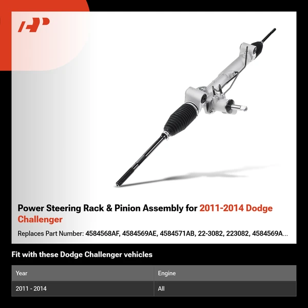 Power Steering Rack & Pinion Assembly for 2011-2014 Dodge Challenger