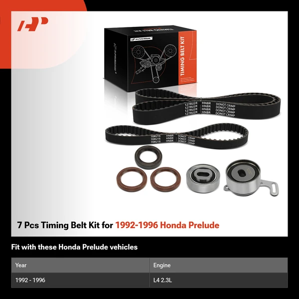 7 Pcs Timing Belt Kit for 1992-1996 Honda Prelude