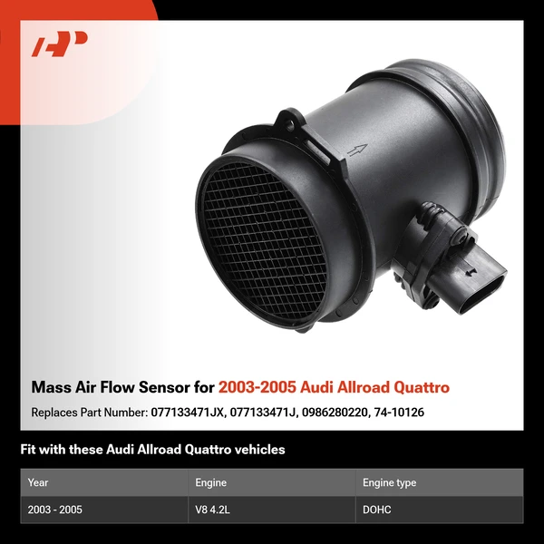 Mass Air Flow Sensor for 2003-2005 Audi Allroad Quattro