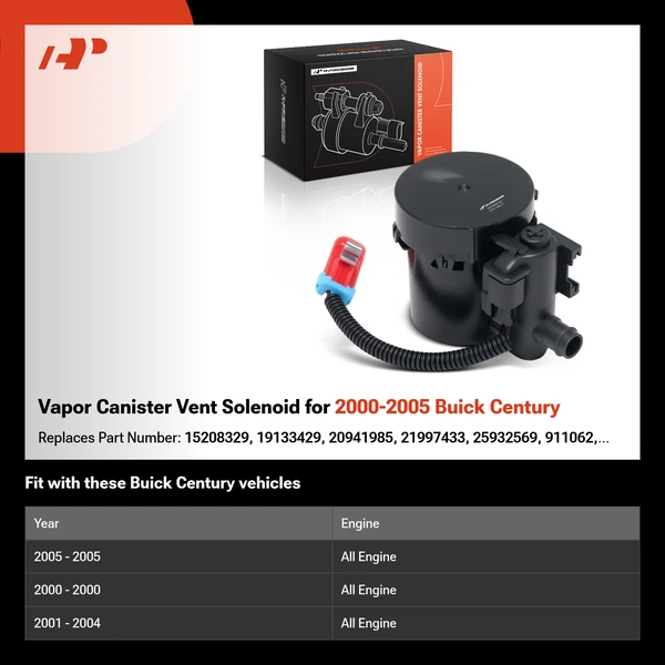 Vapor Canister Vent Solenoid for 2000-2005 Buick Century