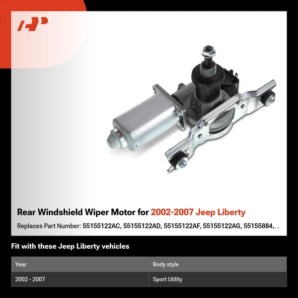 Rear Windshield Wiper Motor for 2002-2007 Jeep Liberty