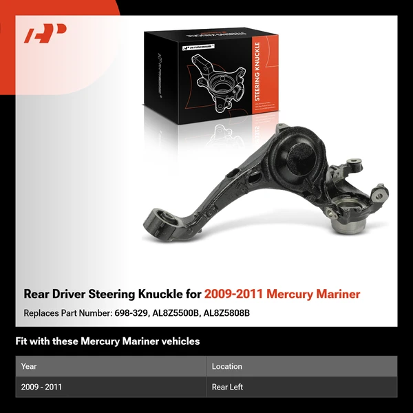 Rear Driver Steering Knuckle for 2009-2011 Mercury Mariner