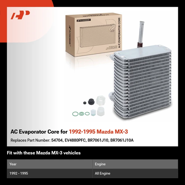 AC Evaporator Core for 1992-1995 Mazda MX-3