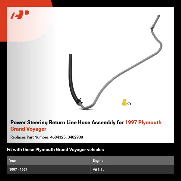Power Steering Return Line Hose Assembly for 1997 Plymouth Grand Voyager