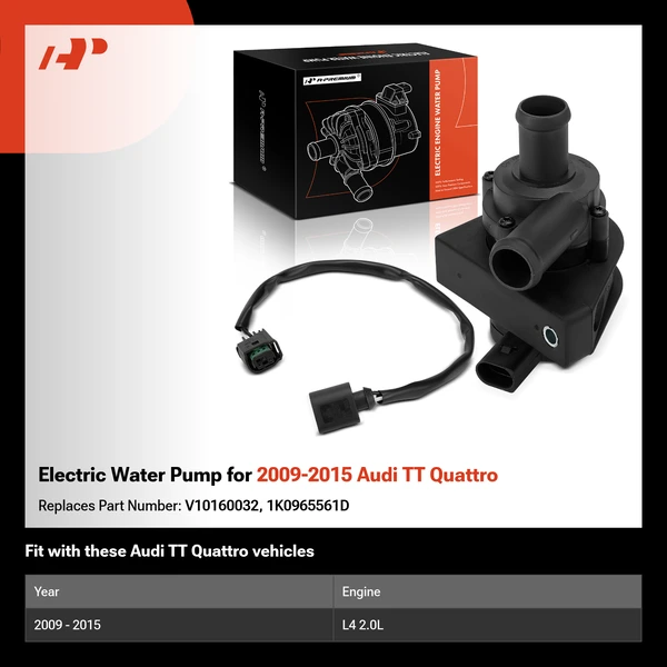 Electric Water Pump for 2009-2015 Audi TT Quattro