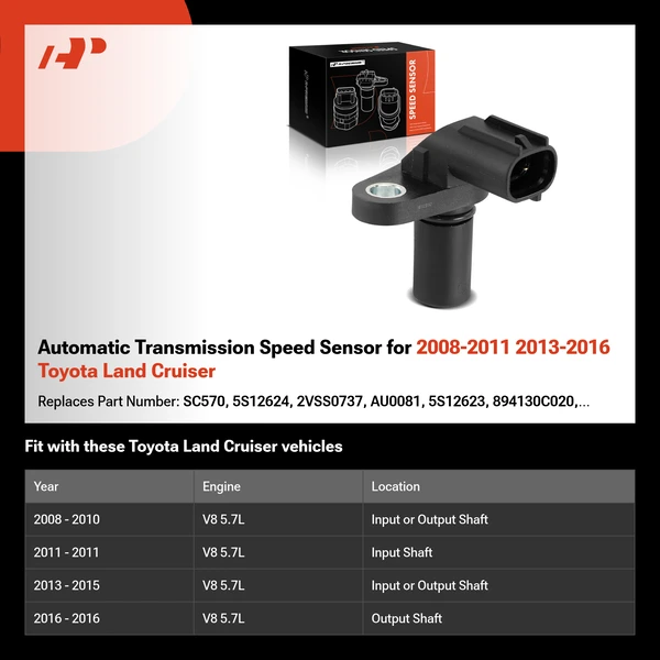 Automatic Transmission Speed Sensor for 2008-2011 2013-2016 Toyota Land Cruiser