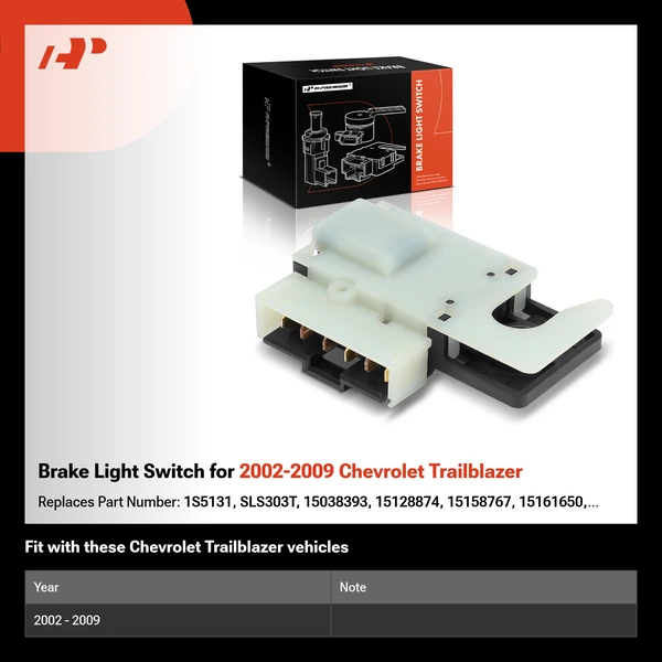 Brake Light Switch for 2002-2009 Chevrolet Trailblazer