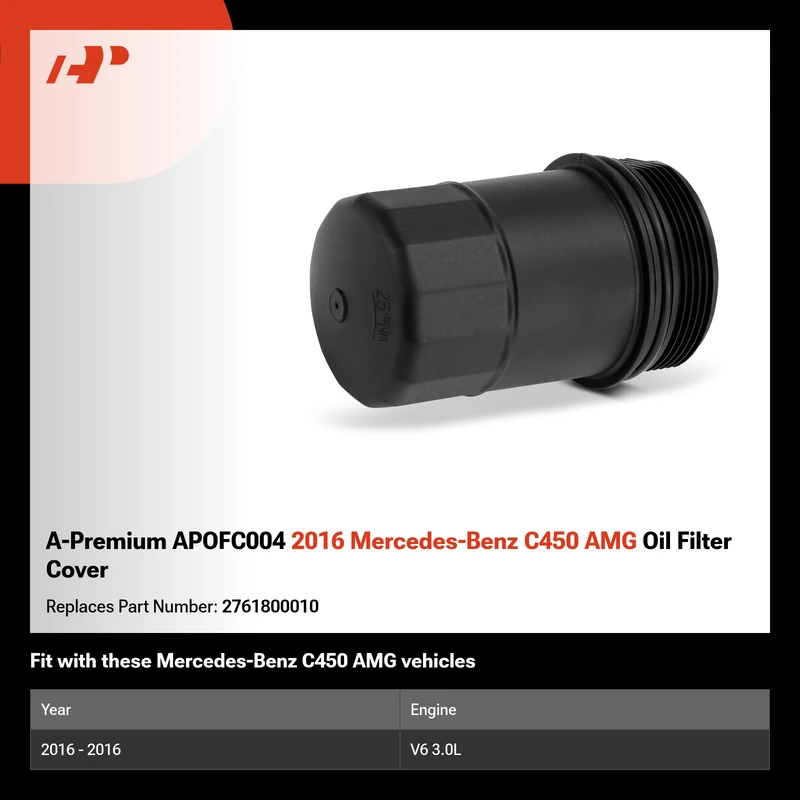 A-Premium APOFC004 2016 Mercedes-Benz C450 AMG Oil Filter Cover