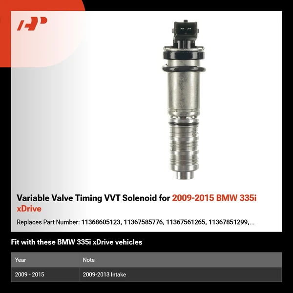 Variable Valve Timing VVT Solenoid for 2009-2015 BMW 335i xDrive