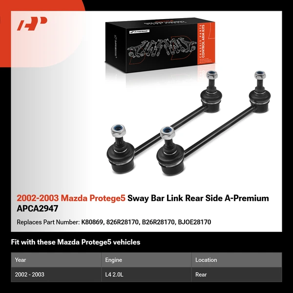 2002-2003 Mazda Protege5 Sway Bar Link Rear Side A-Premium APCA2947