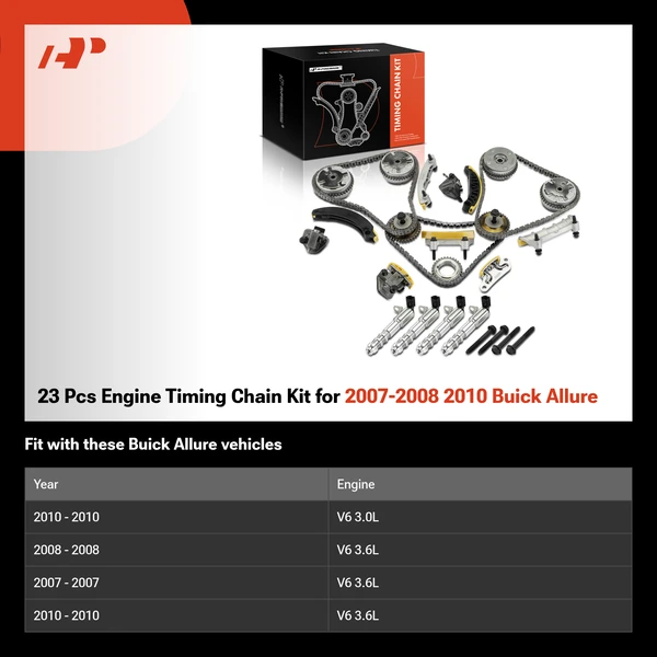 23 Pcs Engine Timing Chain Kit for 2007-2008 2010 Buick Allure