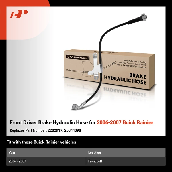 Front Driver Brake Hydraulic Hose for 2006-2007 Buick Rainier