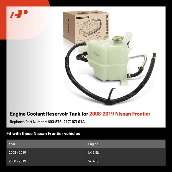 Engine Coolant Reservoir Tank for 2008-2019 Nissan Frontier