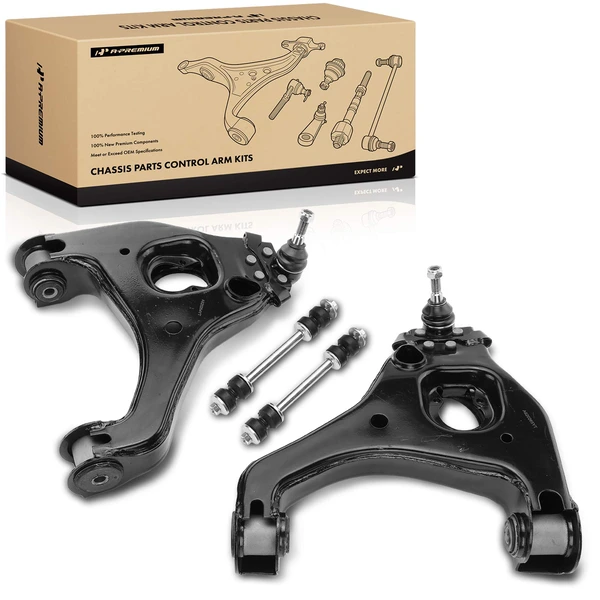 1999-2006 GMC Sierra 1500 4-Pc Control Arm Ball Joint and Stabilizer Bar End Link Kit, Front Side with Ball Joint A-Premium APCA2408