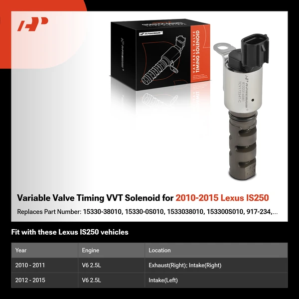 Variable Valve Timing VVT Solenoid for 2010-2015 Lexus IS250
