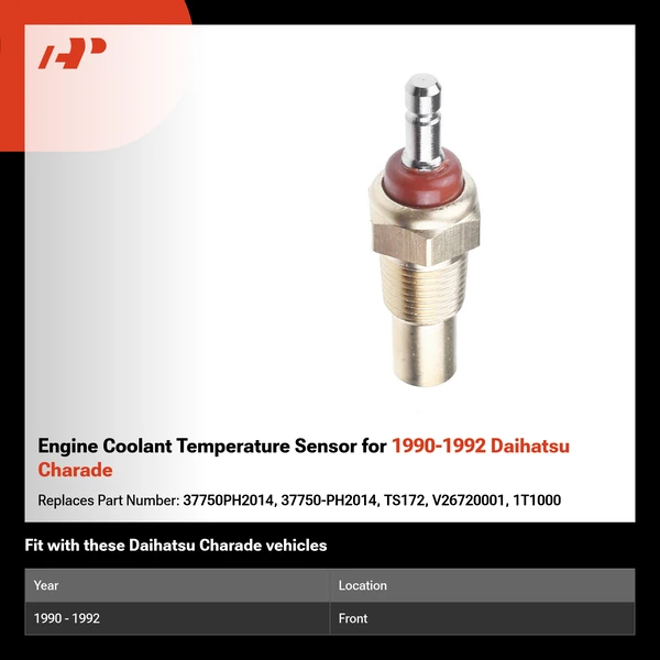 Engine Coolant Temperature Sensor for 1990-1992 Daihatsu Charade