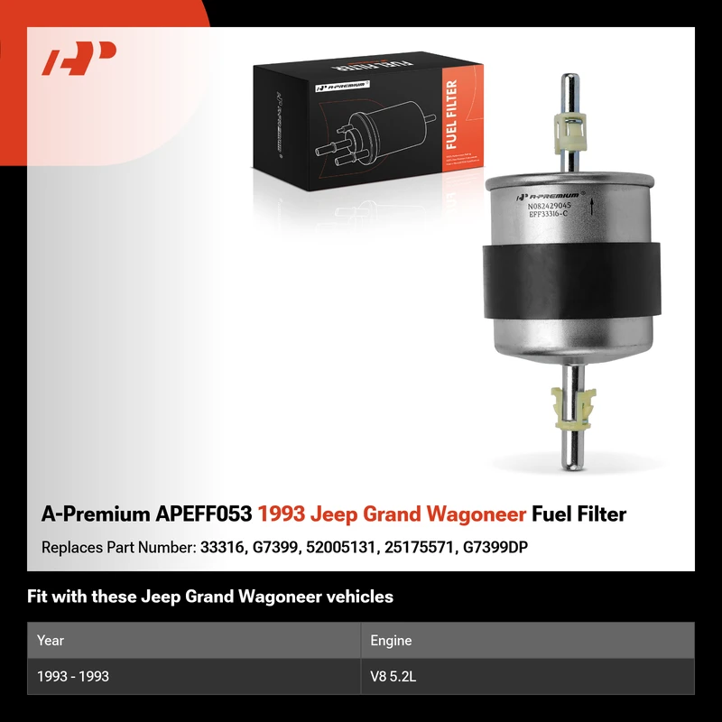 A-Premium APEFF053 1993 Jeep Grand Wagoneer Fuel Filter