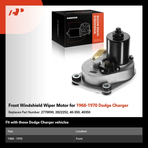 Front Windshield Wiper Motor for 1968-1970 Dodge Charger