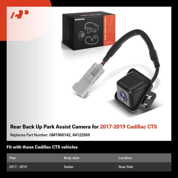Rear Back Up Park Assist Camera for 2017-2019 Cadillac CTS