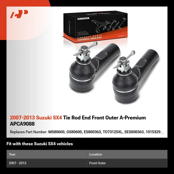 2007-2013 Suzuki SX4 Tie Rod End Front Outer A-Premium APCA9088