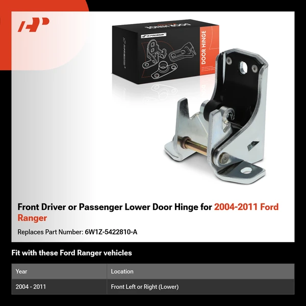 Front Driver or Passenger Lower Door Hinge for 2004-2011 Ford Ranger