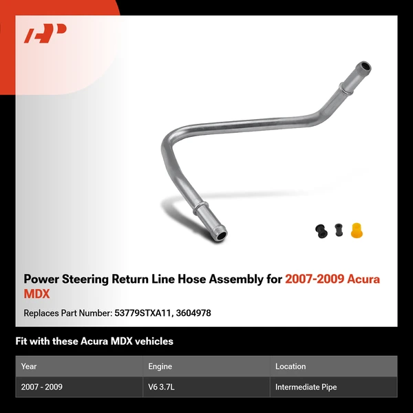 Power Steering Return Line Hose Assembly for 2007-2009 Acura MDX