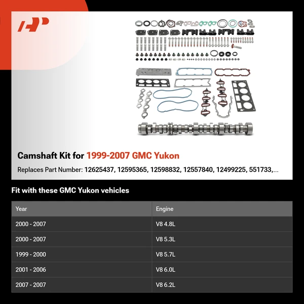 Camshaft Kit for 1999-2007 GMC Yukon