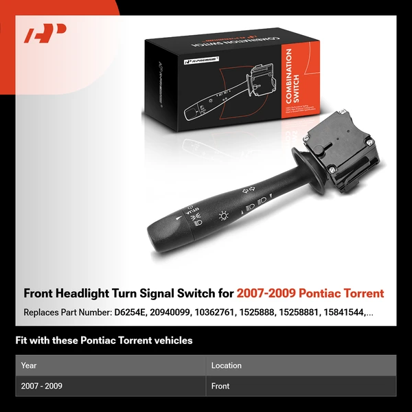 Front Headlight Turn Signal Switch for 2007-2009 Pontiac Torrent
