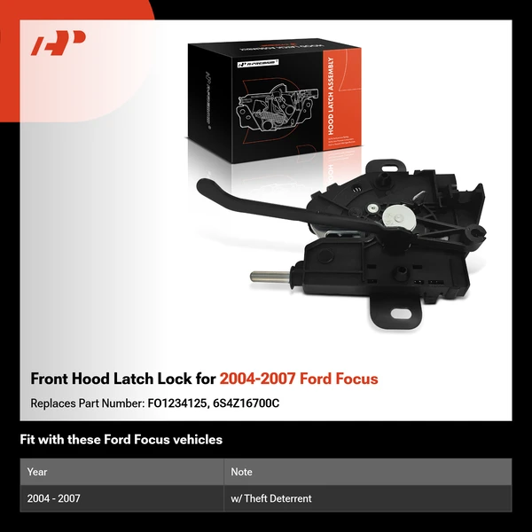 Front Hood Latch Lock for 2004-2007 Ford Focus