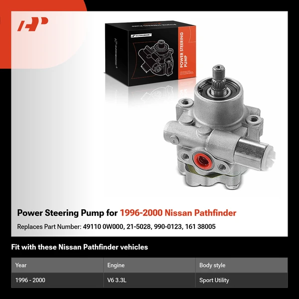 Power Steering Pump for 1996-2000 Nissan Pathfinder