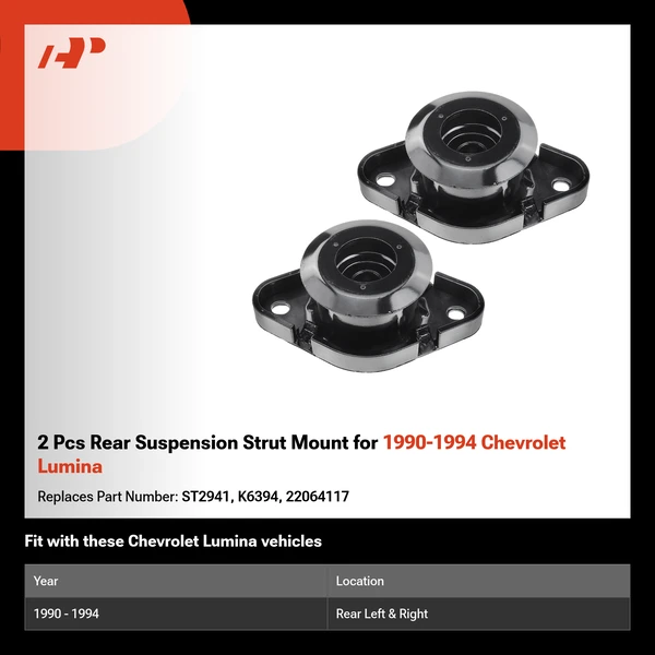 2 Pcs Rear Suspension Strut Mount for 1990-1994 Chevrolet Lumina
