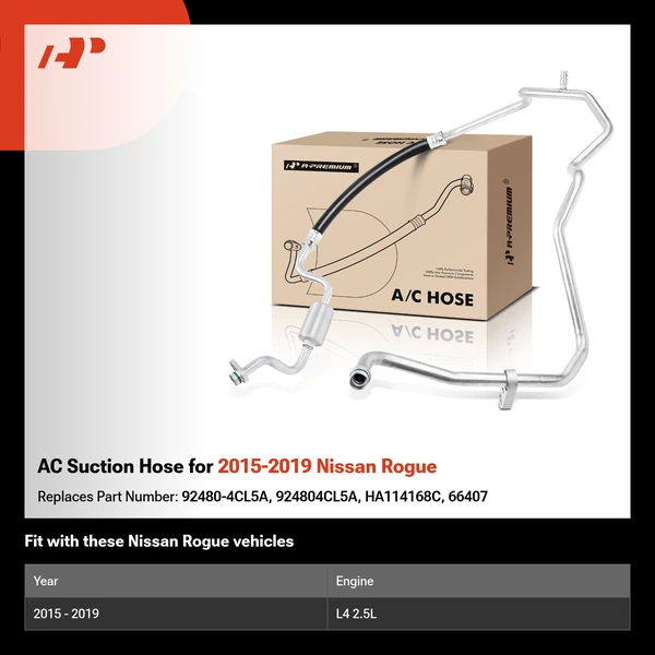 AC Suction Hose for 2015-2019 Nissan Rogue