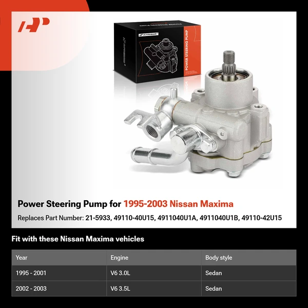 Power Steering Pump for 1995-2003 Nissan Maxima