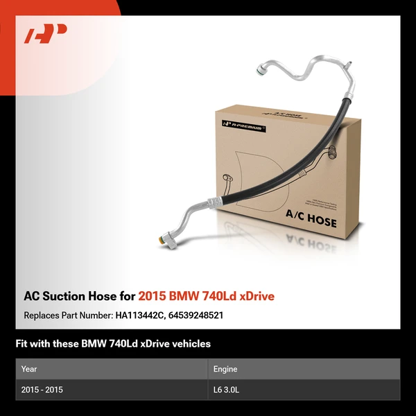 AC Suction Hose for 2015 BMW 740Ld xDrive