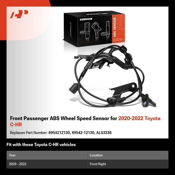 Front Passenger ABS Wheel Speed Sensor for 2020-2022 Toyota C-HR
