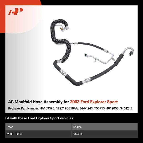 AC Manifold Hose Assembly for 2003 Ford Explorer Sport