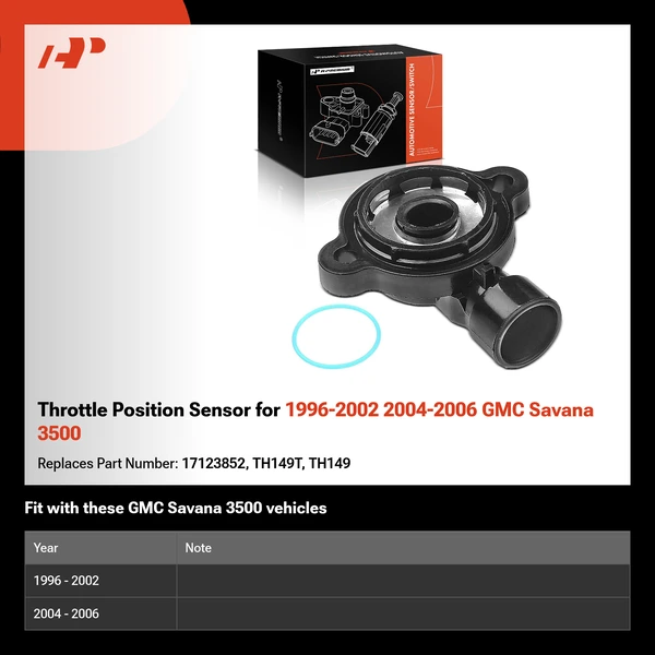 Throttle Position Sensor for 1996-2002 2004-2006 GMC Savana 3500