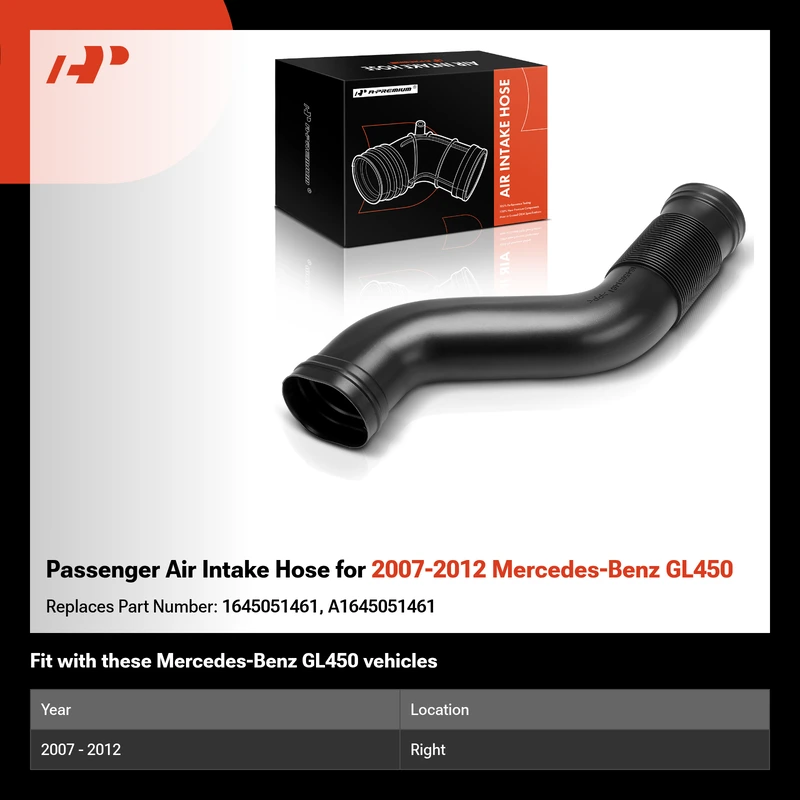 Passenger Air Intake Hose for 2007-2012 Mercedes-Benz GL450