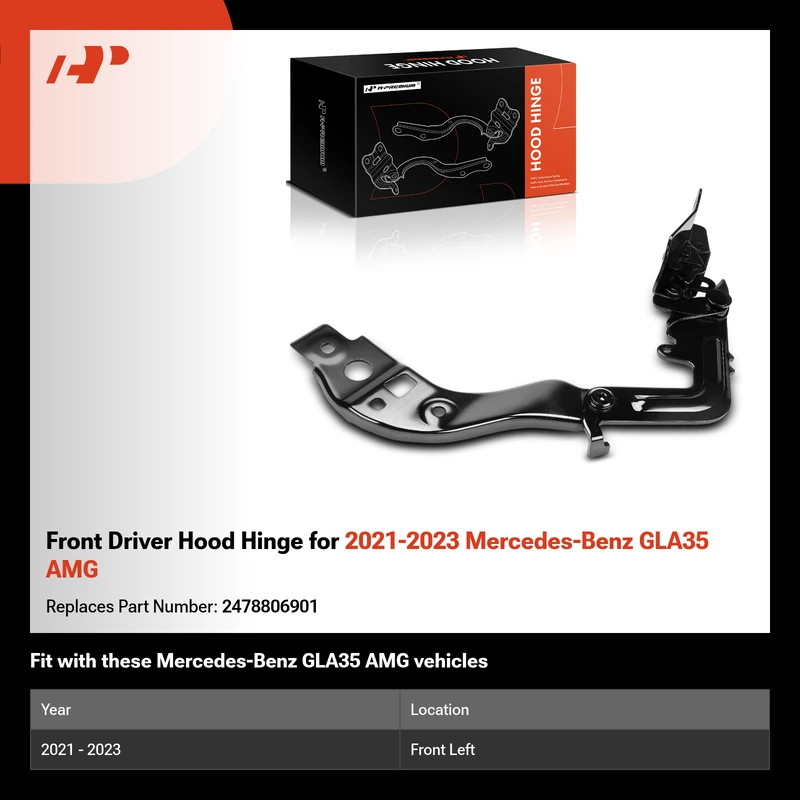 Front Driver Hood Hinge for 2021-2023 Mercedes-Benz GLA35 AMG