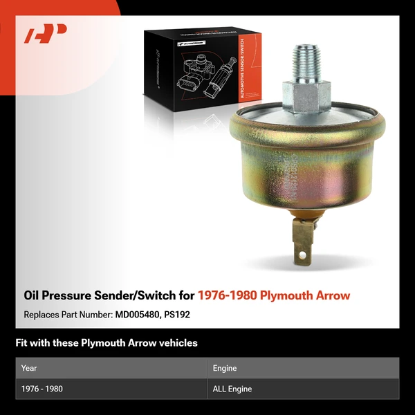 Oil Pressure Sender/Switch for 1976-1980 Plymouth Arrow
