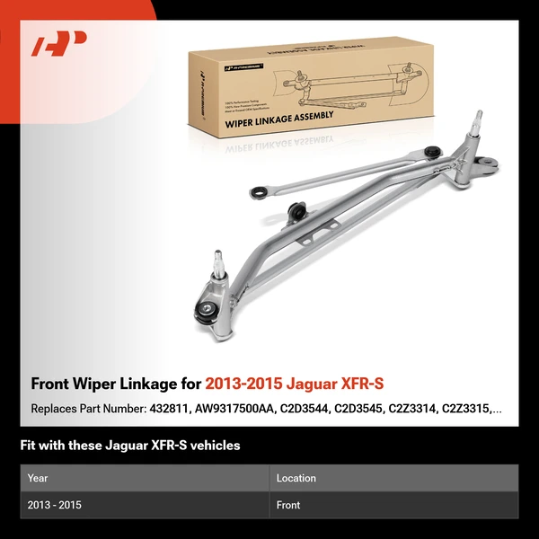 Front Wiper Linkage for 2013-2015 Jaguar XFR-S
