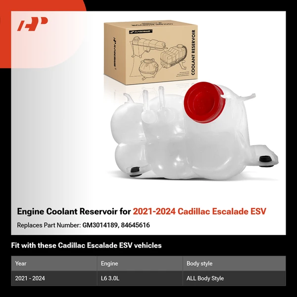 Engine Coolant Reservoir for 2021-2024 Cadillac Escalade ESV
