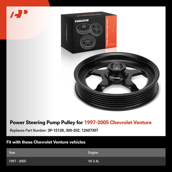 Power Steering Pump Pulley for 1997-2005 Chevrolet Venture