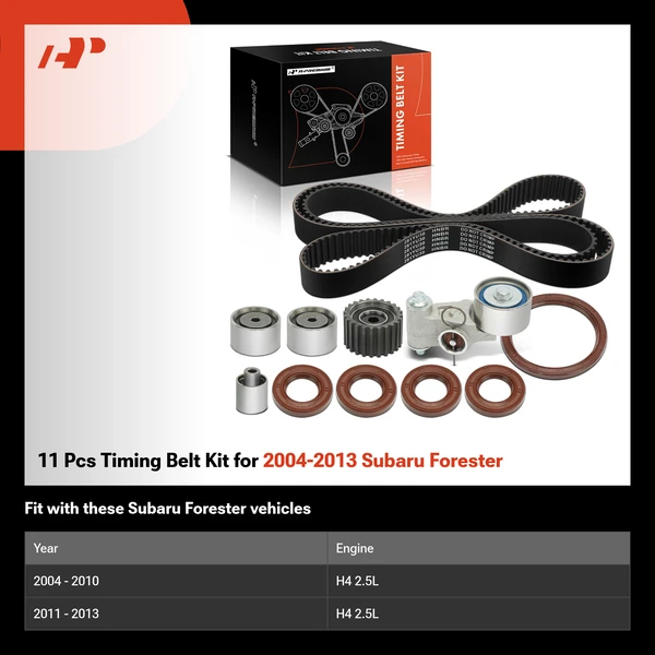 11 Pcs Timing Belt Kit for 2004-2013 Subaru Forester