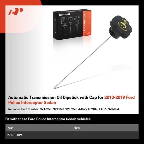 Automatic Transmission Oil Dipstick with Cap for 2013-2019 Ford Police Interceptor Sedan