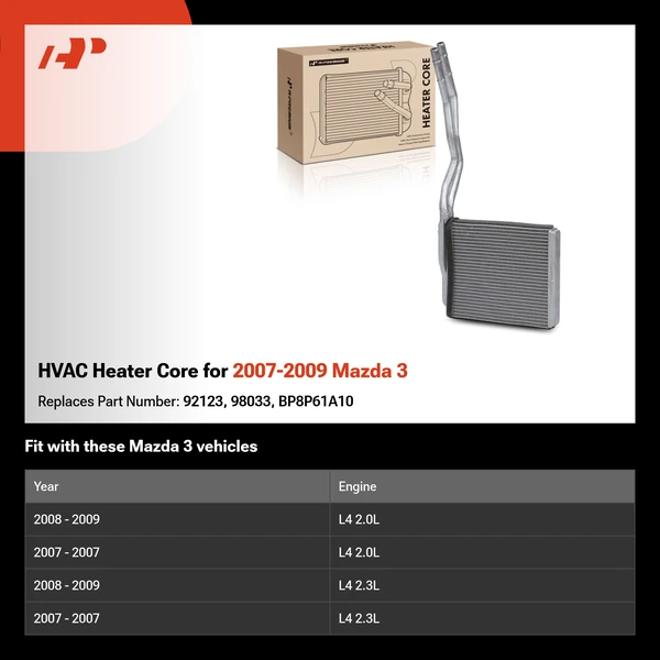 HVAC Heater Core for 2007-2009 Mazda 3