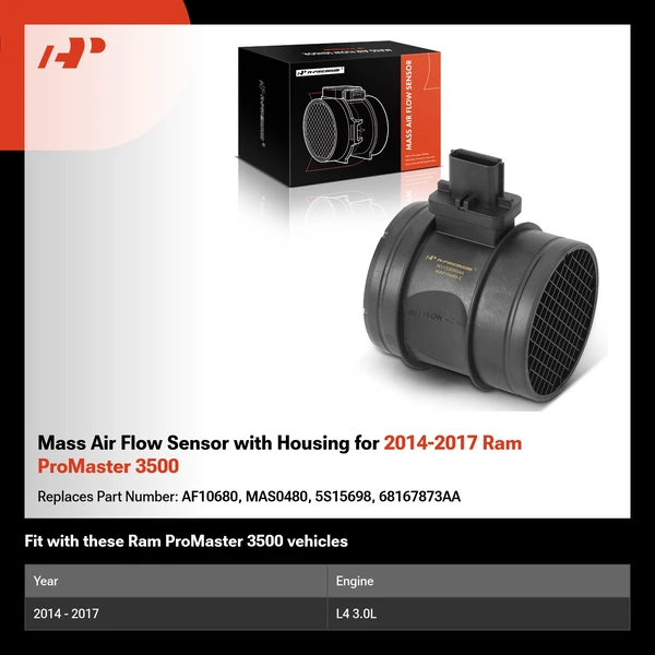 Mass Air Flow Sensor with Housing for 2014-2017 Ram ProMaster 3500